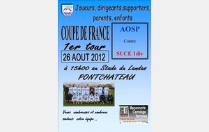 COUPE DE FRANCE 1er TOUR le 26 août 2012