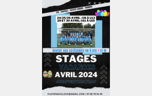 Stage Vacances d'Avril 2024