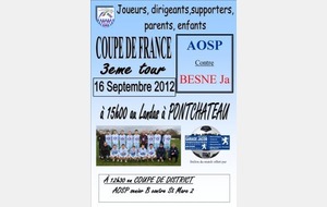 COUPE DE FRANCE 3eme tour le 16 septembre 2012