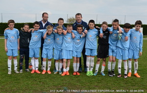 U13&quot;AJAX&quot; SE QUALIFIE POUR LA FINALE DEPARTEMENTALE