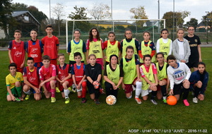 LES U14F SE FROTTENT AUX GARCONS