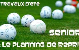 LE PLANNING D'ETE DES SENIORS MASCULINS