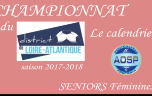 LE CALENDRIER DES SENIORS FEMININES