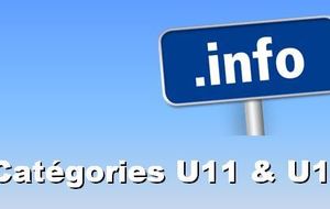 INFO TOURNOIS U11 &amp; U13