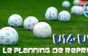 LE PROGRAMME DE REPRISE U14-U15