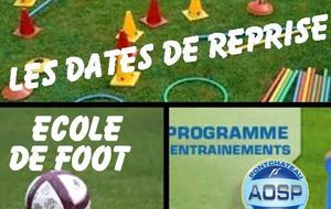 LA REPRISE DE L'ECOLE DE FOOT