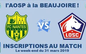 LIGUE 1 : NANTES -LILLE AVEC LES  CIELS & BLANCS 