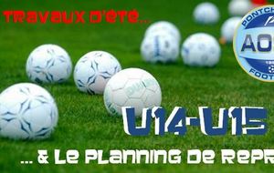 PLANNING DE REPRISE U14-U15 M