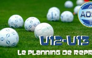 PLANNING DE REPRISE U12-U13 M