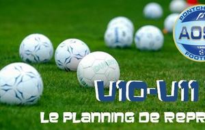 PLANNING DE REPRISE U10-U11 M