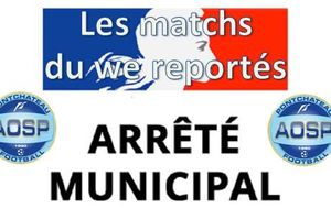 LES MATCHS REPORTÉS DU WE