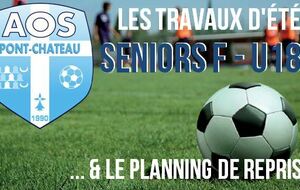 PLANNING DE REPRISE ESTIVALE SENIORS F &amp; U18F