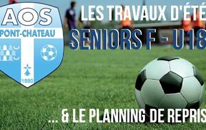 PLANNING DE REPRISE ESTIVALE SENIORS F & U18F