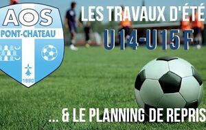 PLANNING DE REPRISE ESTIVALE U15 F