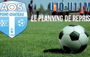 PLANNING DE REPRISE ESTIVALE U10-U11 M