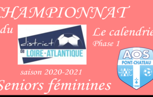 LE CALENDRIER SENIORS FÉMININES