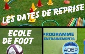 AVANT L'ECOLE, LE FOOT REPREND AUSSI