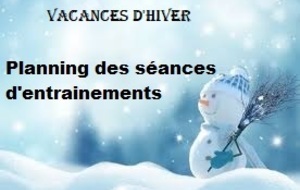 Planning des vacances d'hiver