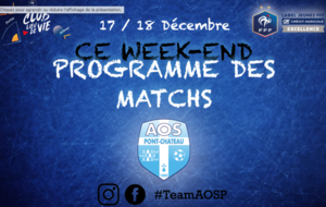 PROGRAMME DES MATCHS DU WEEK-END