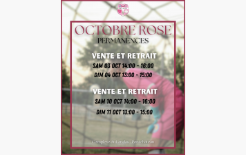 OCTOBRE ROSE : PERMANENCES