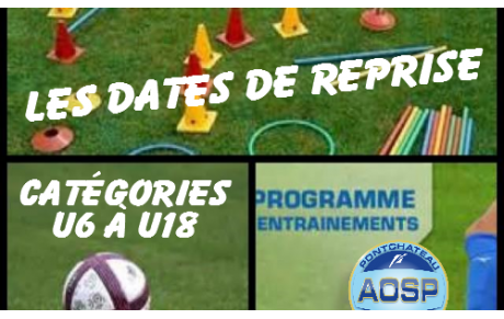 L'AGENDA DE REPRISE DU FOOT