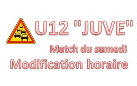 U12/U13 INFO POUR LE SAMEDI 27