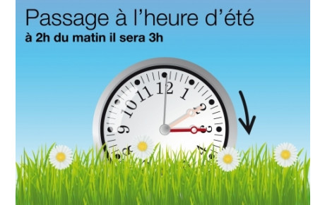 CHANGEMENT D'HEURE CE WEEK-END