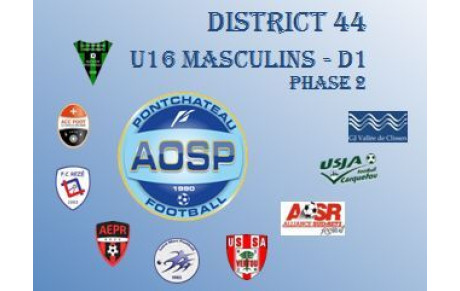 LE CALENDRIER DES U16 EN D1