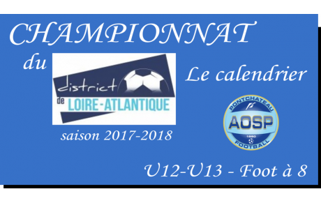 LE CALENDRIER U12-U13