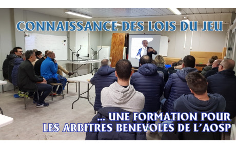 FORMATION DES ARBITRES BENEVOLES