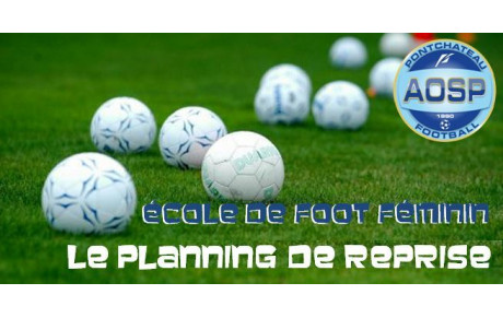 LA REPRISE DE L'ECOLE DE FOOT FÉMININ