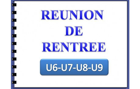 RÉUNION PARENTS U16-U7-U8-U9