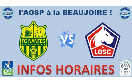 NANTES-LILLE : LES HORAIRES