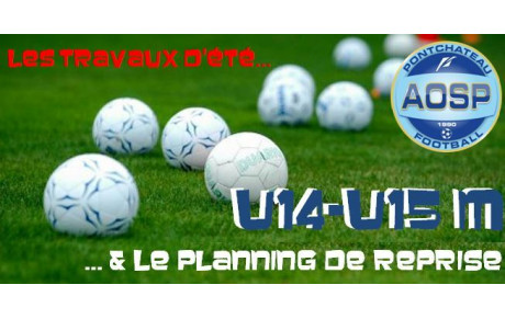 PLANNING DE REPRISE U14-U15 M