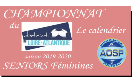 LE CALENDRIER DES SENIORS F