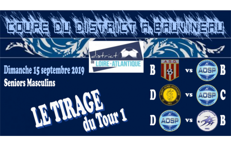 TIRAGE DE LA COUPE DU DISTRICT