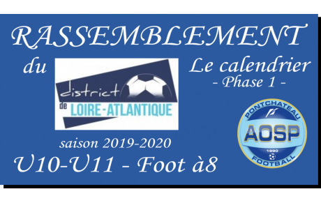 LE CALENDRIER DES U10-U11