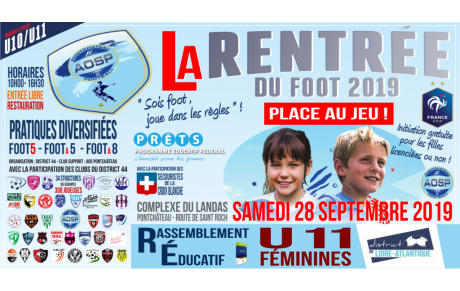 LA RENTRÉE U10-U11 DU FOOT AU FÉMININ