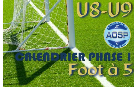 LE CALENDRIER U9 PHASE 1