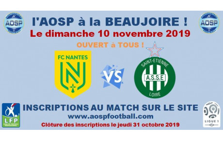 LIGUE 1 : NANTES - ST ETIENNE AVEC LES &quot;CIELS &amp; BLANCS&quot;
