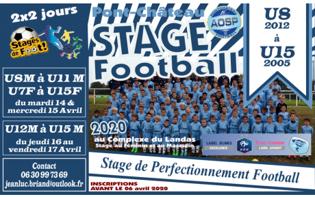 STAGE DE PRINTEMPS 2020