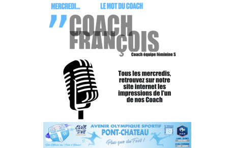C'est Mercredi, c'est le mot du Coach