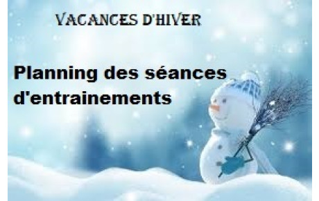 Planning des vacances d'hiver