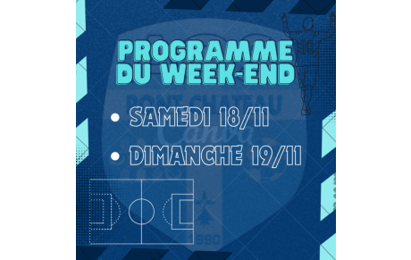 PROGRAMME DU WEEK-END 📆  