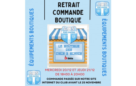 RETRAIT COMMANDE BOUTIQUE 
