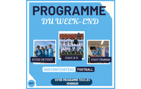 🆕 PROGRAMME DU WEEK-END 🆕  