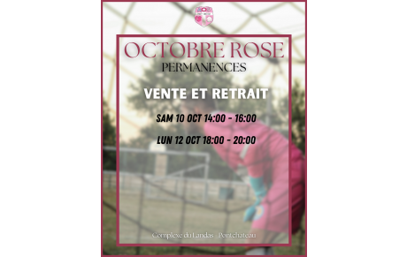 OCTOBRE ROSE : PERMANENCES
