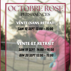 OCTOBRE ROSE : PERMANENCES
