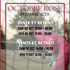 OCTOBRE ROSE : PERMANENCES