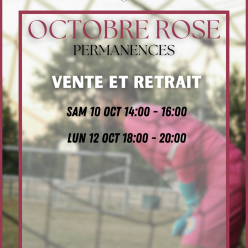 OCTOBRE ROSE : PERMANENCES
